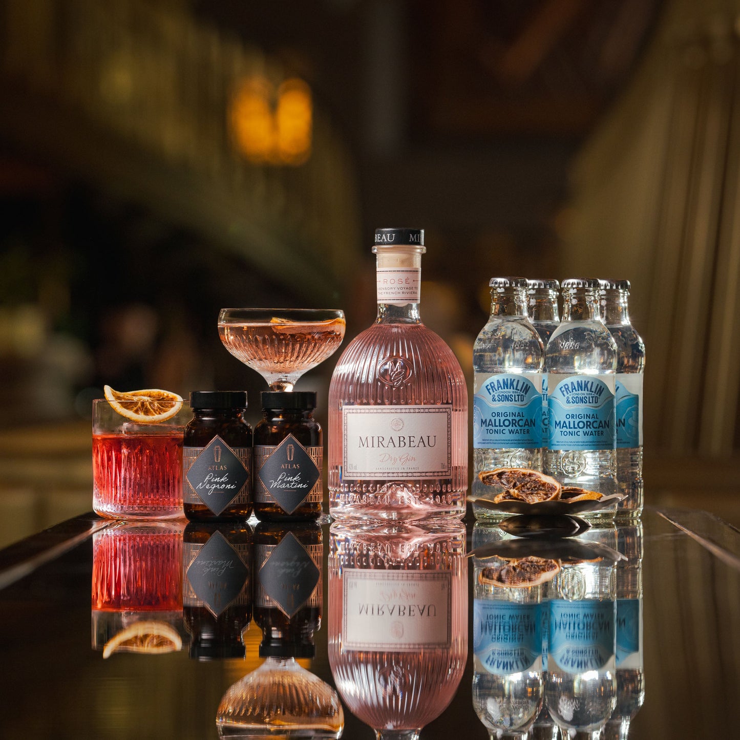 The ATLAS Curated Gin Set - Mirabeau Rosé Gin