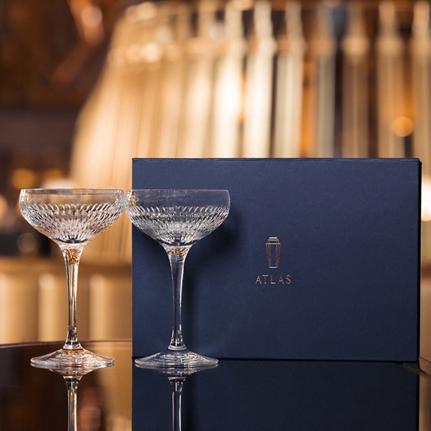 One pair of ATLAS martini glasses by Waterford